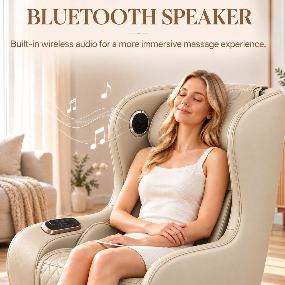 Massagestol 3D - Zero Gravity og Varmeterapi - Model 988C6 Beige