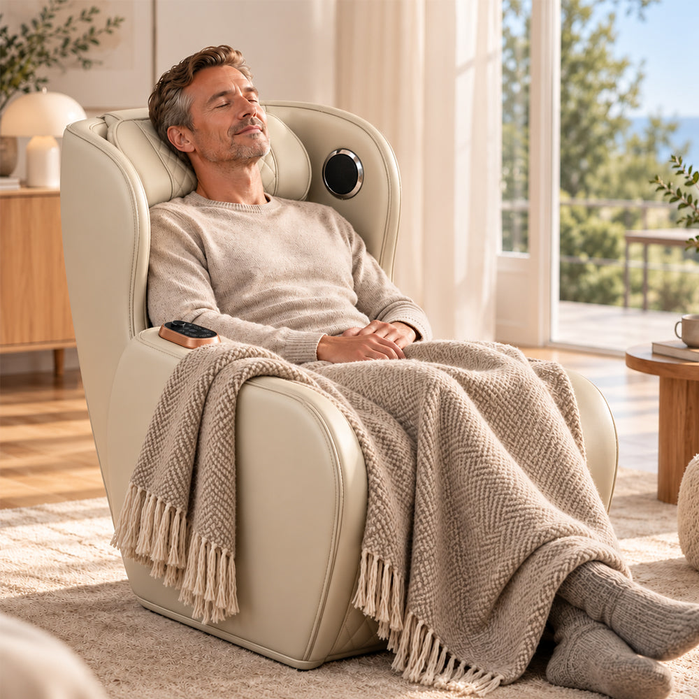 Massagestol 3D - Zero Gravity og Varmeterapi - Model 988C6 Beige