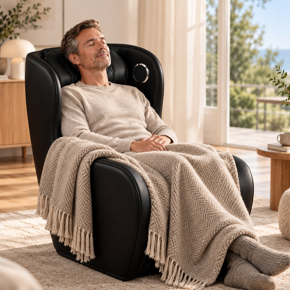 Massagestol 3D - Zero Gravity og Varmeterapi -Model 988C6 Sort