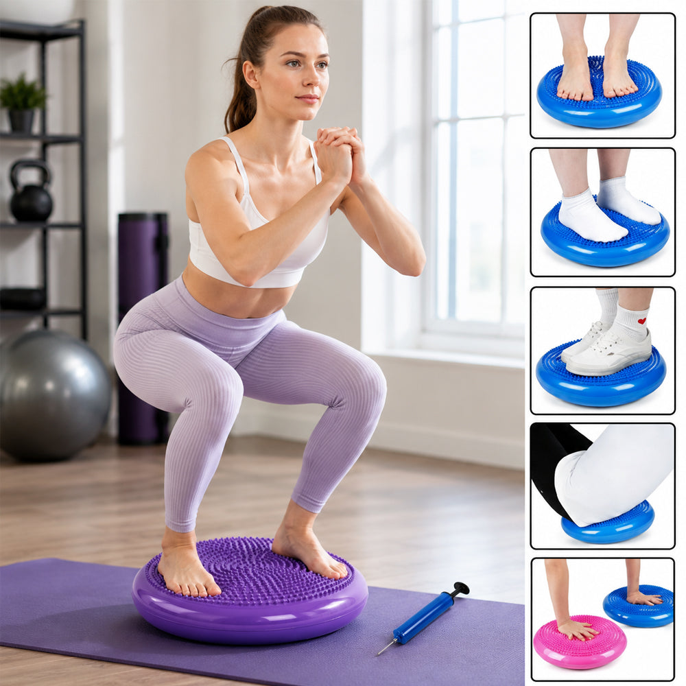 Balancepude med pumpe – styrk balance, core og kropsholdning