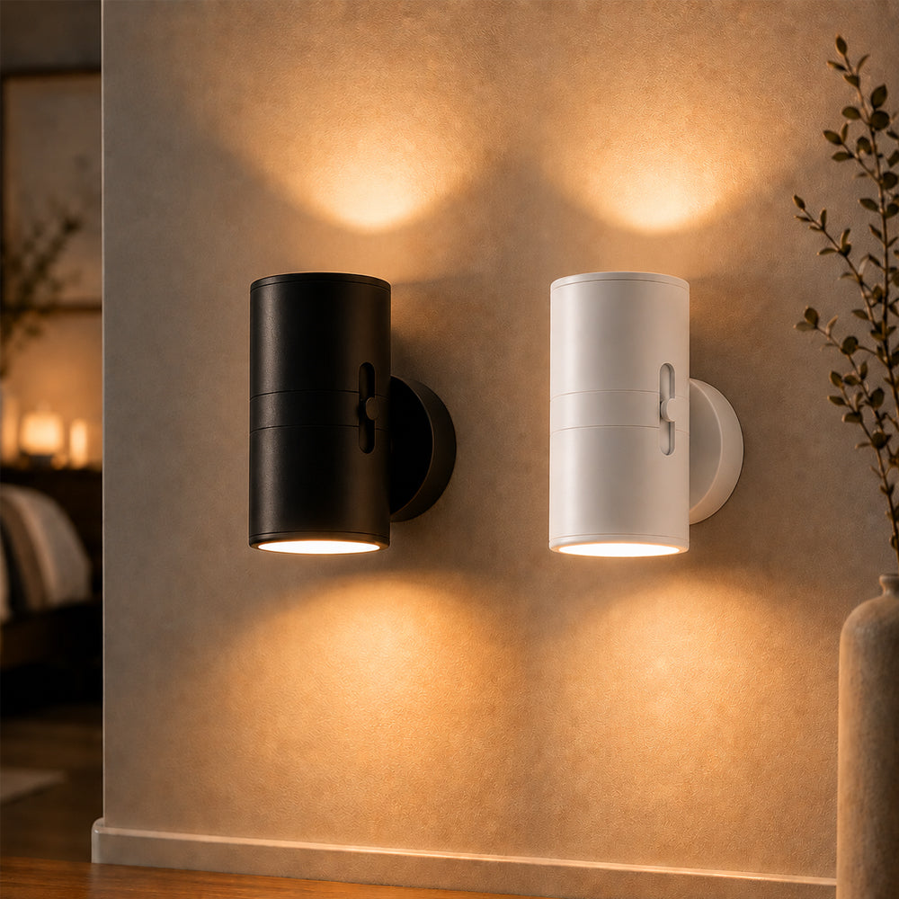 LED natlampe hvid eller sort - med sensor og justerbar lysstyrke