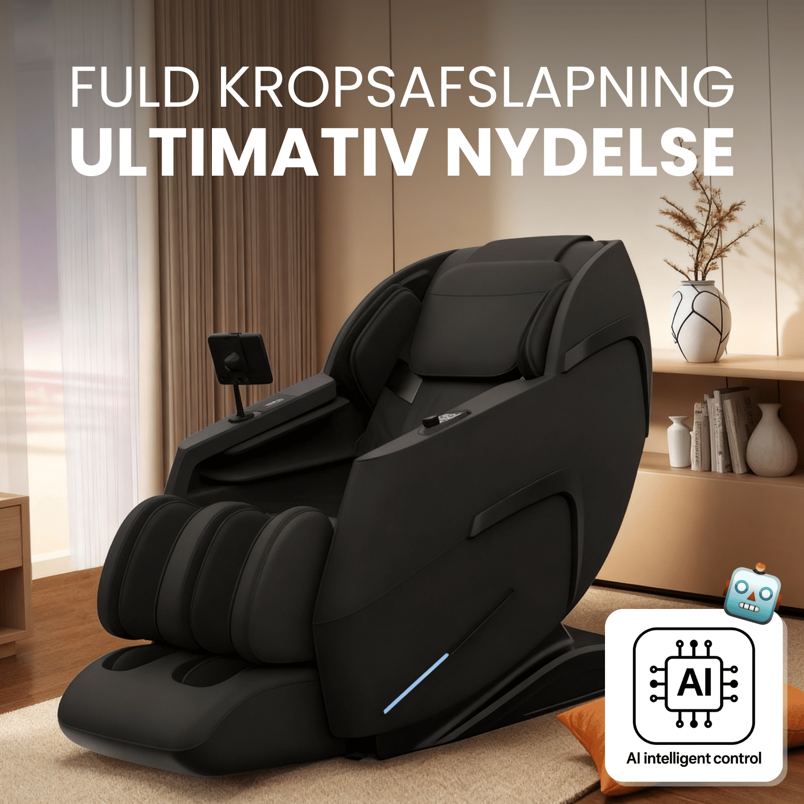 Luksus Massagestol – med avanceret SL-skinne teknologi, varme og Zero Gravity - model 988