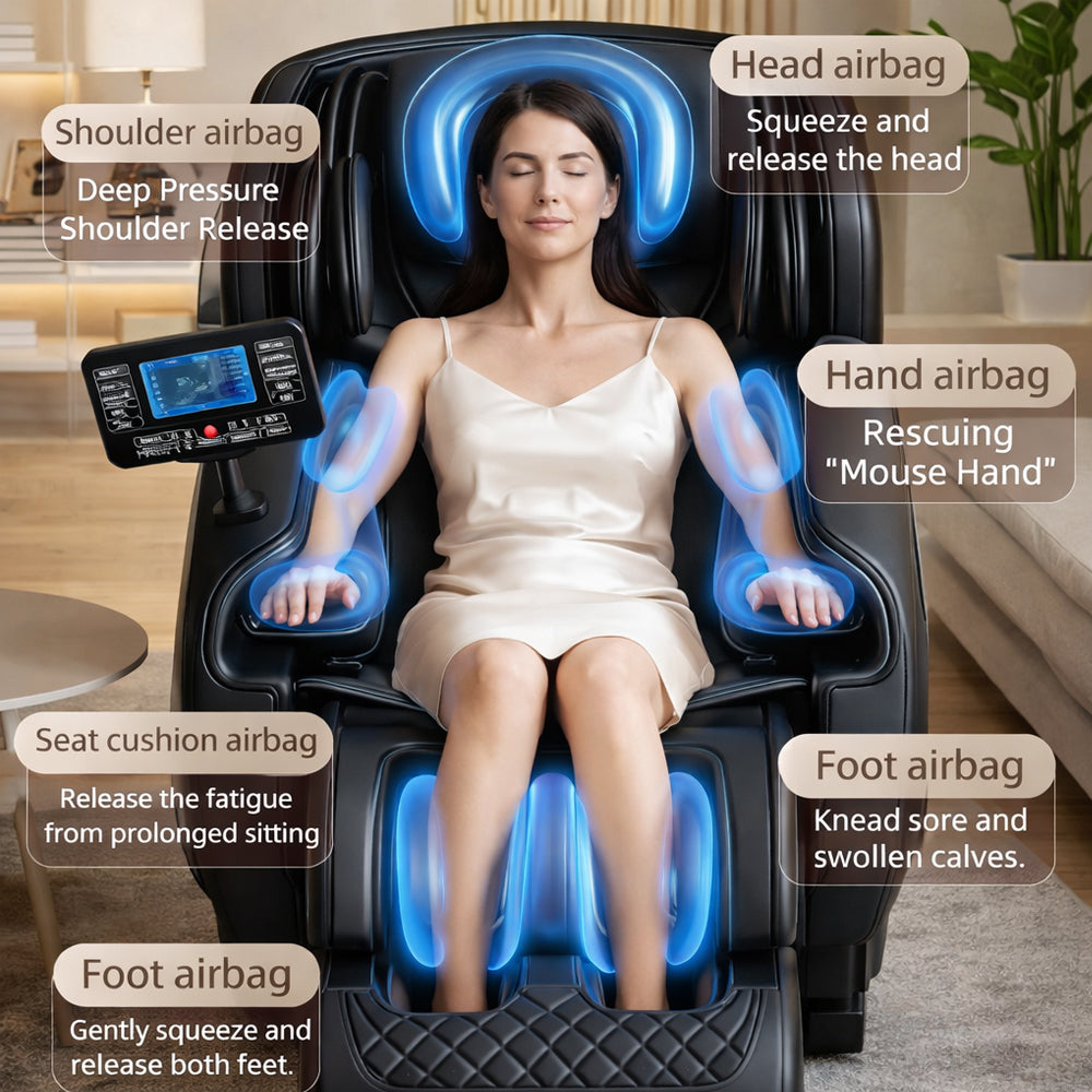 Luksus Massagestol – med Zero Gravity, varme og fuld kropsmassage - model 988E