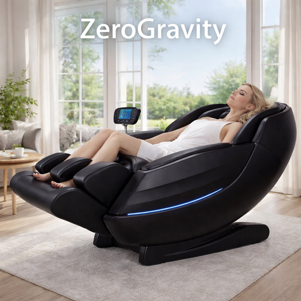 Luksus massagestol 2D med automatisk kropsscanning, Zero Gravity & varme i ben/lænd