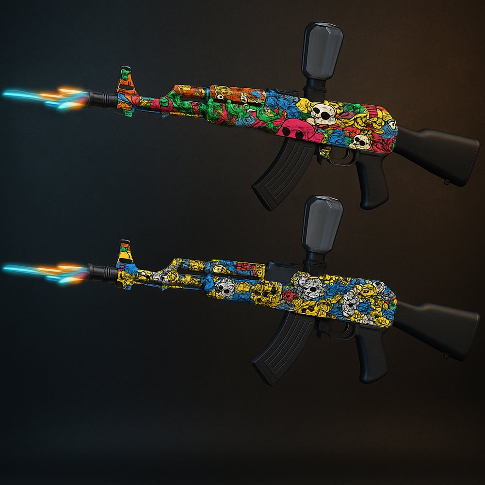 Gel Blaster AK47 - elektrisk med lysende lyddæmper