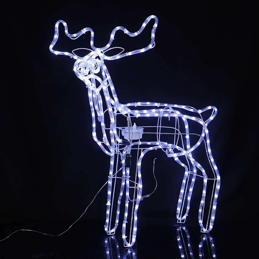 Rensdyr Akryl - højde 74 cm med LED-Lys