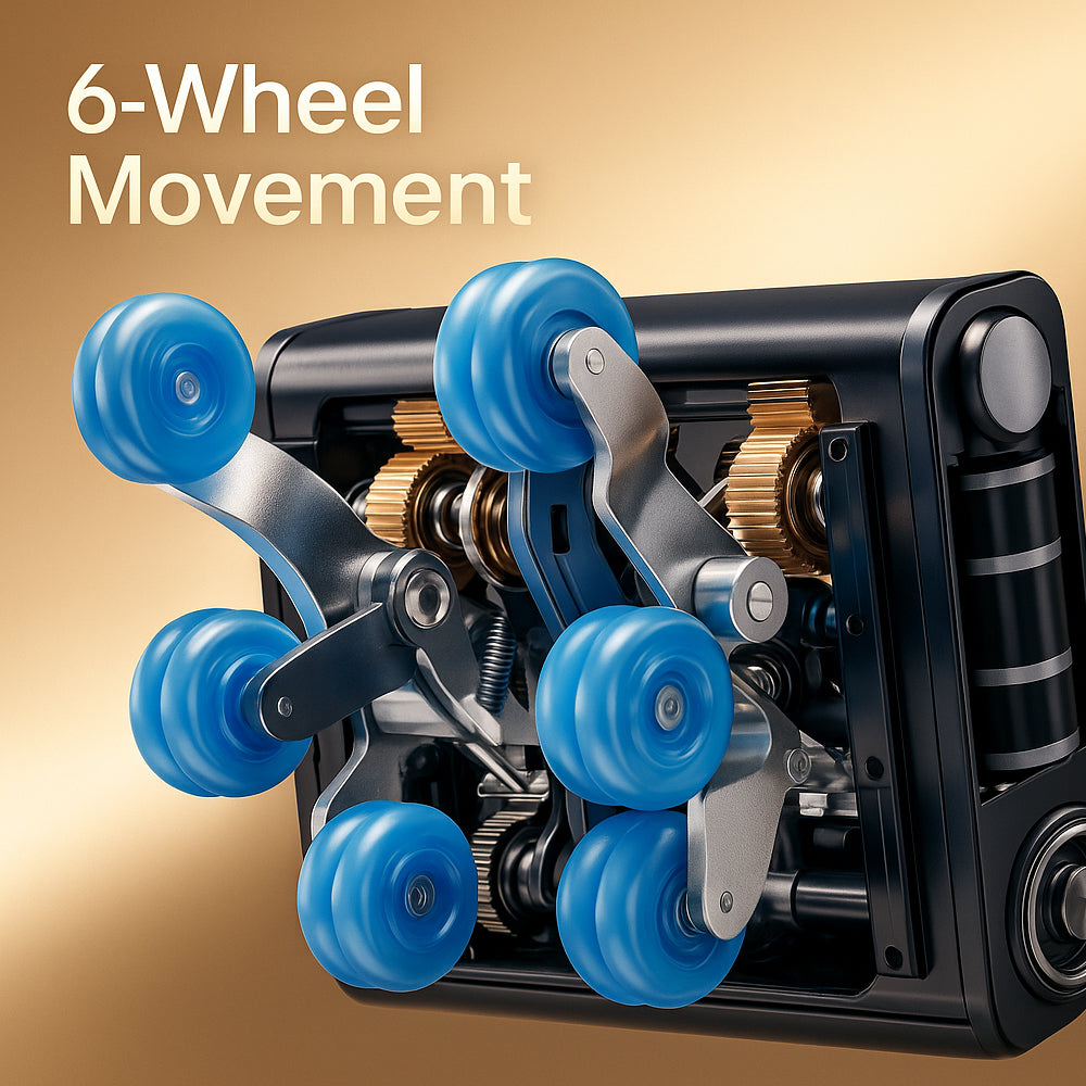 Massagestol 4D Luksus Pro+ med SL-teknologi, Varmeterapi, Stemme Kontrol & Touchskærm - Model M5 grå