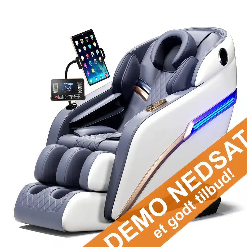 SPAR - DEMO MODEL:Massagestol 4D Pro+ Hvid med Varmeterapi og Stemmekontrol
