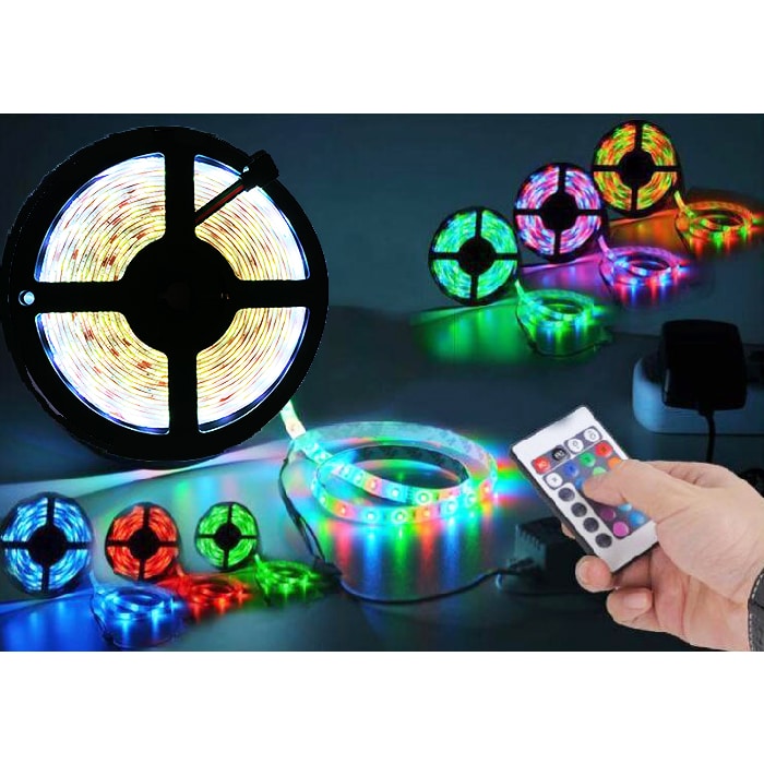 LED Strip lyskæde 3 meter med fjernbetjening