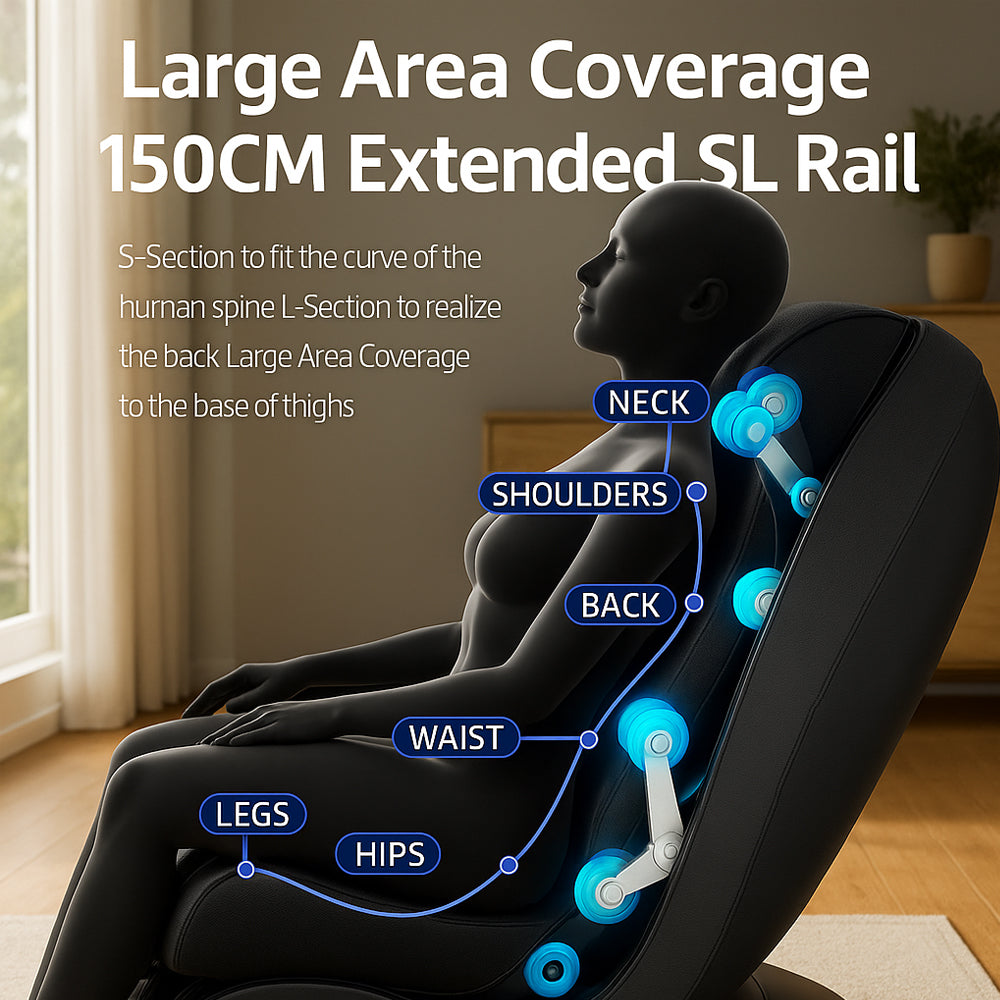Massagestol 3D med SL-teknologi, lufttryksmassage, Zero Gravity & Intelligent Styring – Model 988R8
