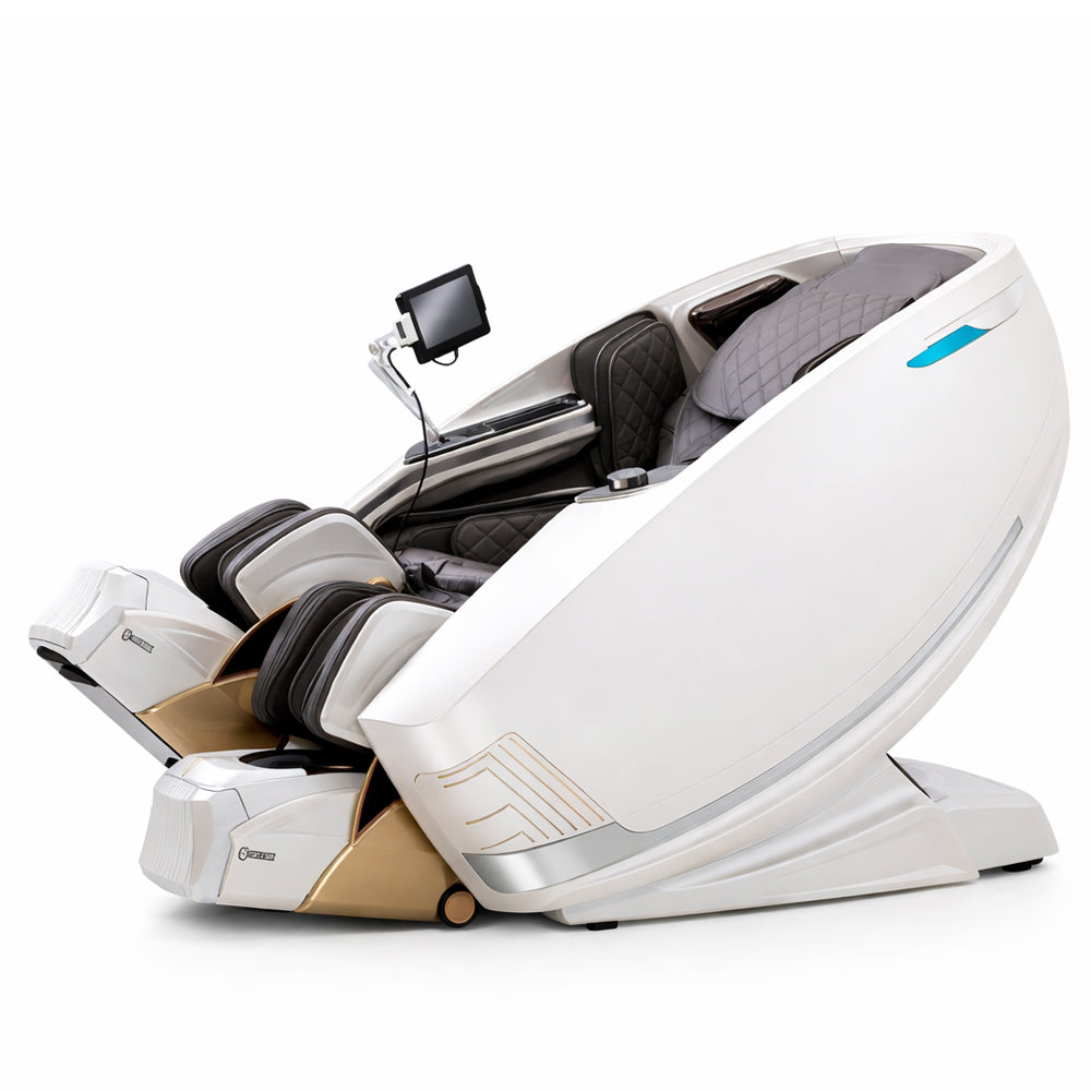Massagestol 4D kropsscanning, Dual Zone Stretching, 32 airbags, varme i lænd/ben & Zero Gravity