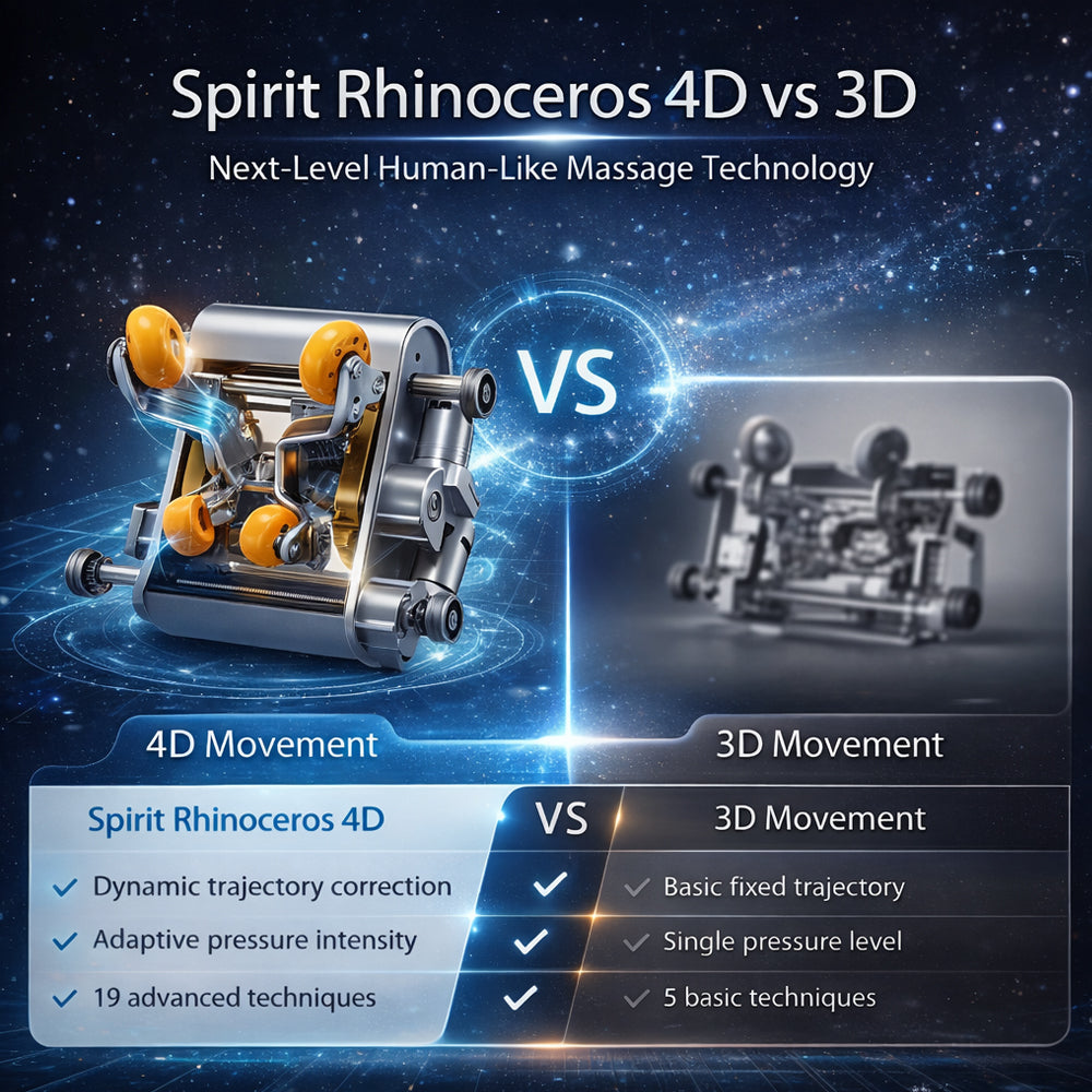 Massagestol 4D kropsscanning, Dual Zone Stretching, 32 airbags, varme i ben/læn & Zero Gravity