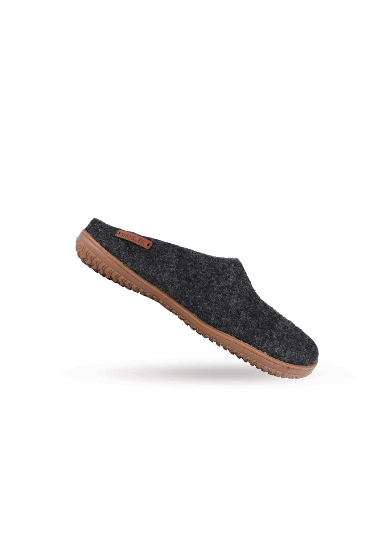 Uldtøffel (100% ren uld) - Model Koks m/Gummisål - Dansk Design fra SHUS