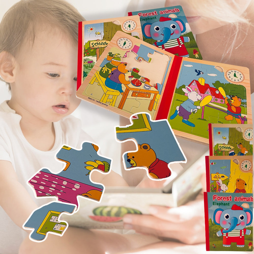 Min lille puslespilsbog - puslespil til de mindste børn med sjove motiver