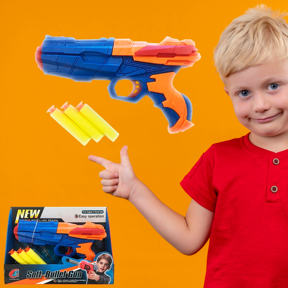 Softgun med 3 stk. Skum Pile