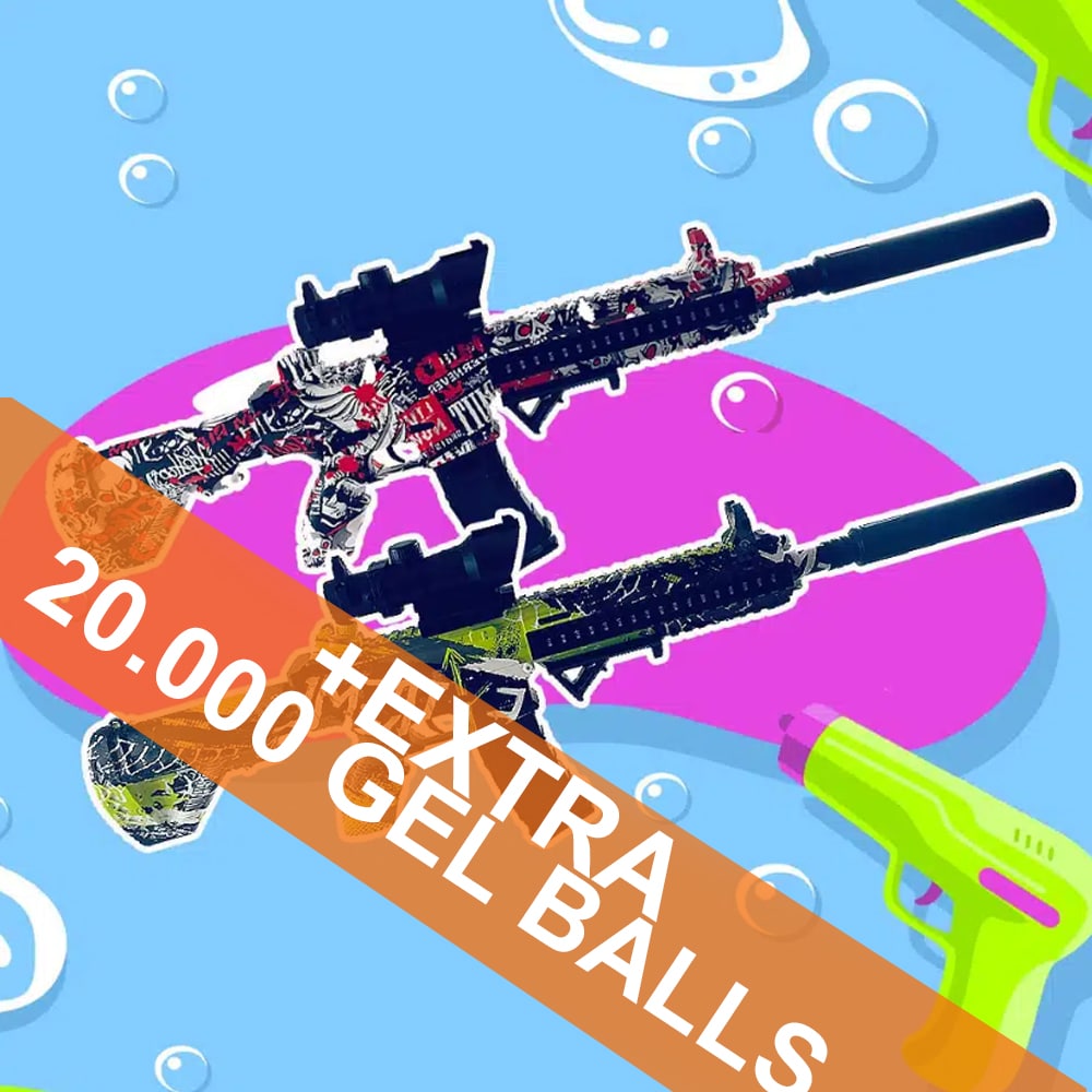 Gel Blaster Gevær - inkl. gelékugler - rækkevidde på 18+ meter -