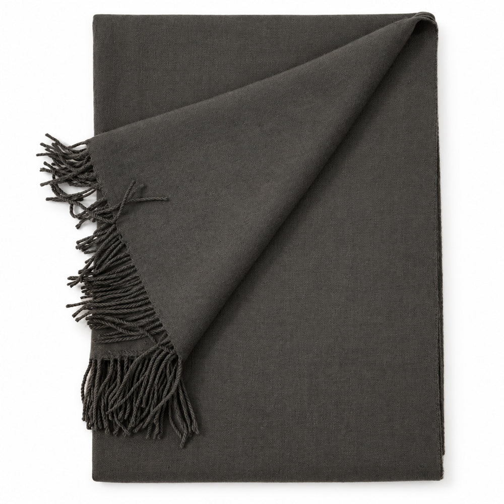 Elegant Halstørklæde med Frynser – Flere Smukke Farver – 70 x 180 cm – 200 g.