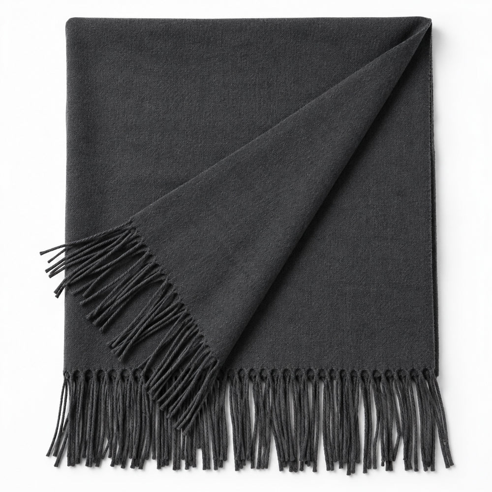 Elegant Halstørklæde med Frynser – Flere Smukke Farver – 70 x 180 cm – 200 g.