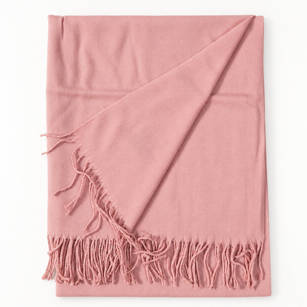 Elegant Halstørklæde med Frynser – Flere Smukke Farver – 70 x 180 cm – 200 g.