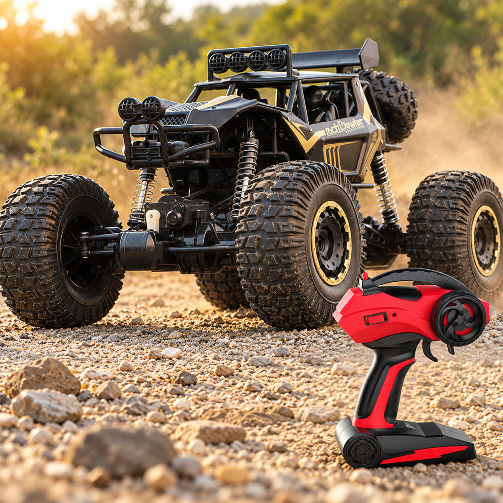 Fjernstyret offroadbil med 4-hjulstræk – 50 cm – Guld eller Sort