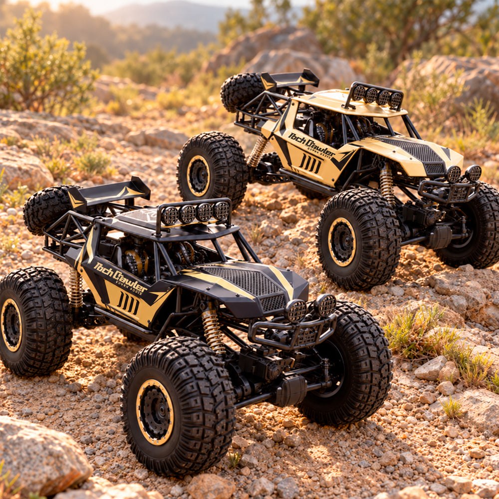 Fjernstyret offroadbil med 4-hjulstræk – 50 cm – Guld eller Sort