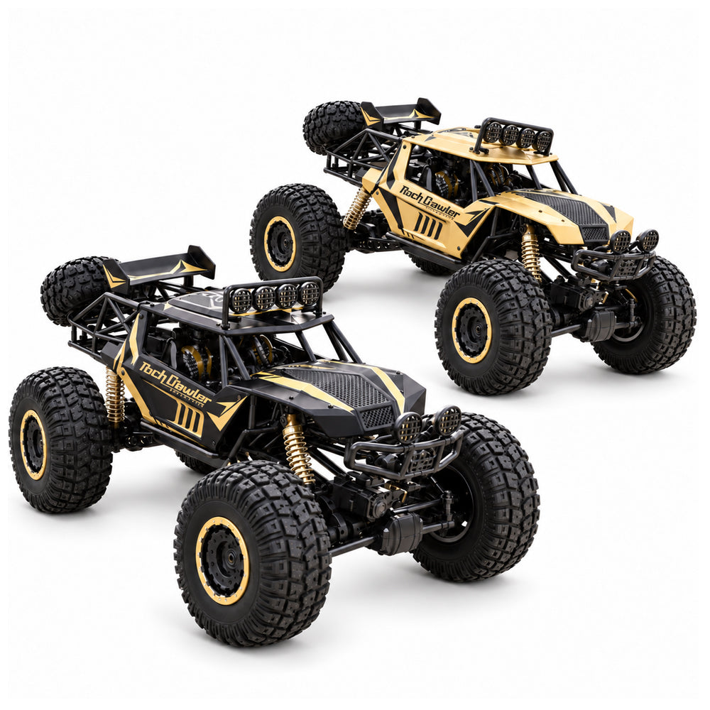 Fjernstyret offroadbil med 4-hjulstræk – 50 cm – Guld eller Sort