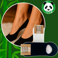 Bambus Footies 5 par (sort eller hvid)