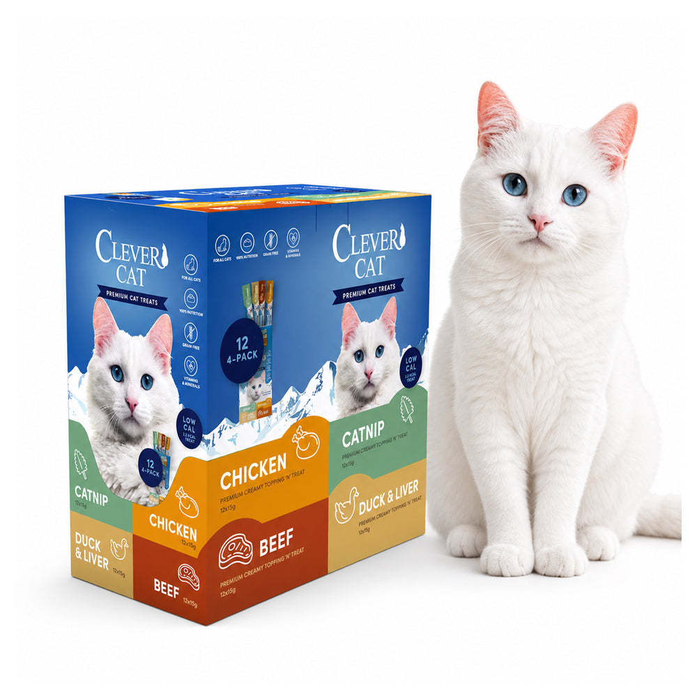 Clever Cat Creamy Godbidder – 4 Smage i Mixpakke