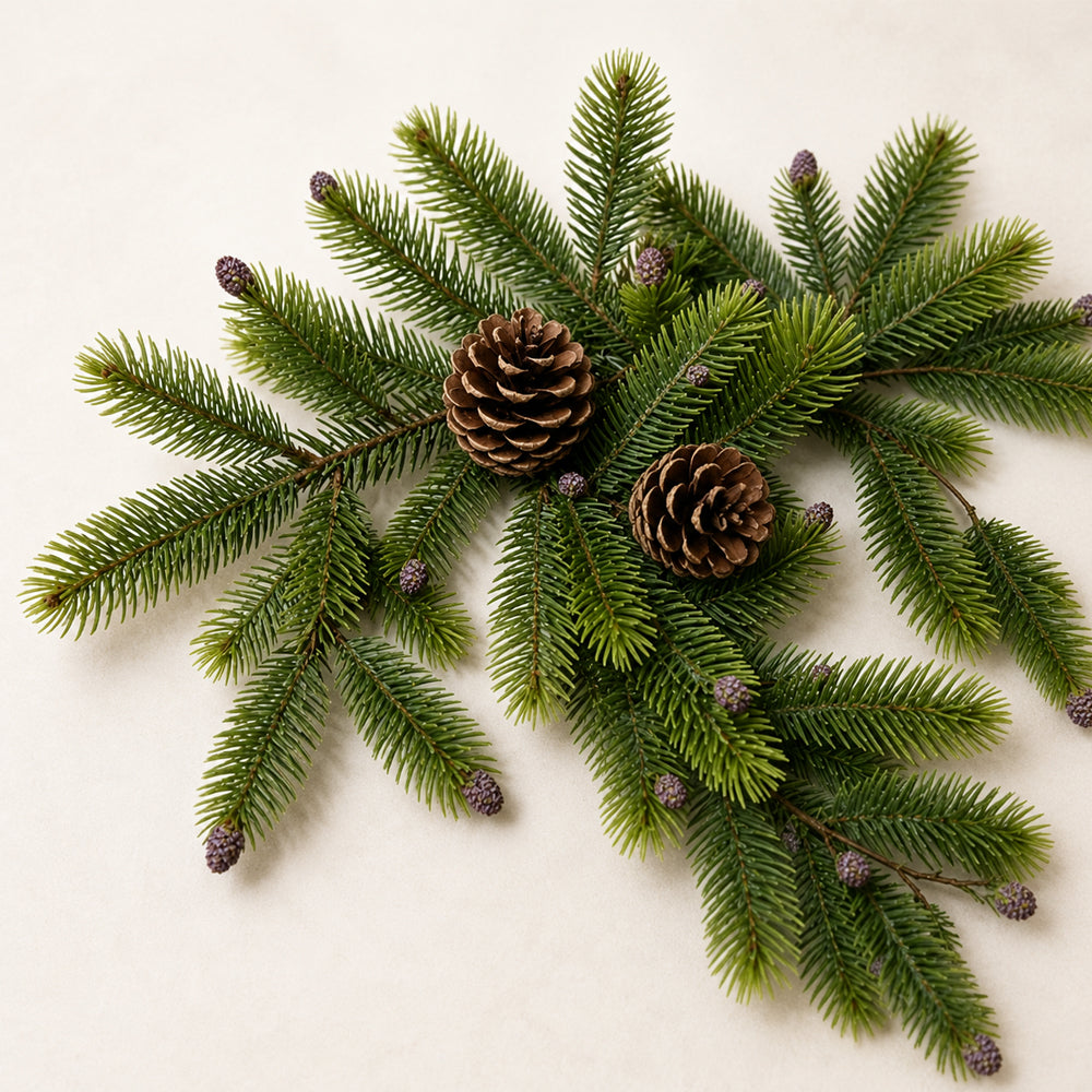 Eksklusiv Juleguirlande 160 cm – Naturtro Gran med Kogler