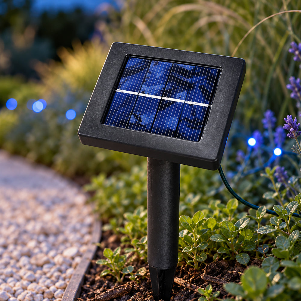 LED-lyskæde solcelle drevet m/100 LED (flere farver) - 9 meter