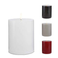 LED Stearinlys - 1 stk. - ø10 x 15 cm - m/3D flamme - (flere farver)
