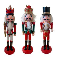 Nøddeknækker figurer i Træ  - 24 cm, 1 stk. - vælg mellem 3 figurer -