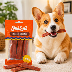 Småland Bacon Sizzler 60g (hundegodbidder af kylling)