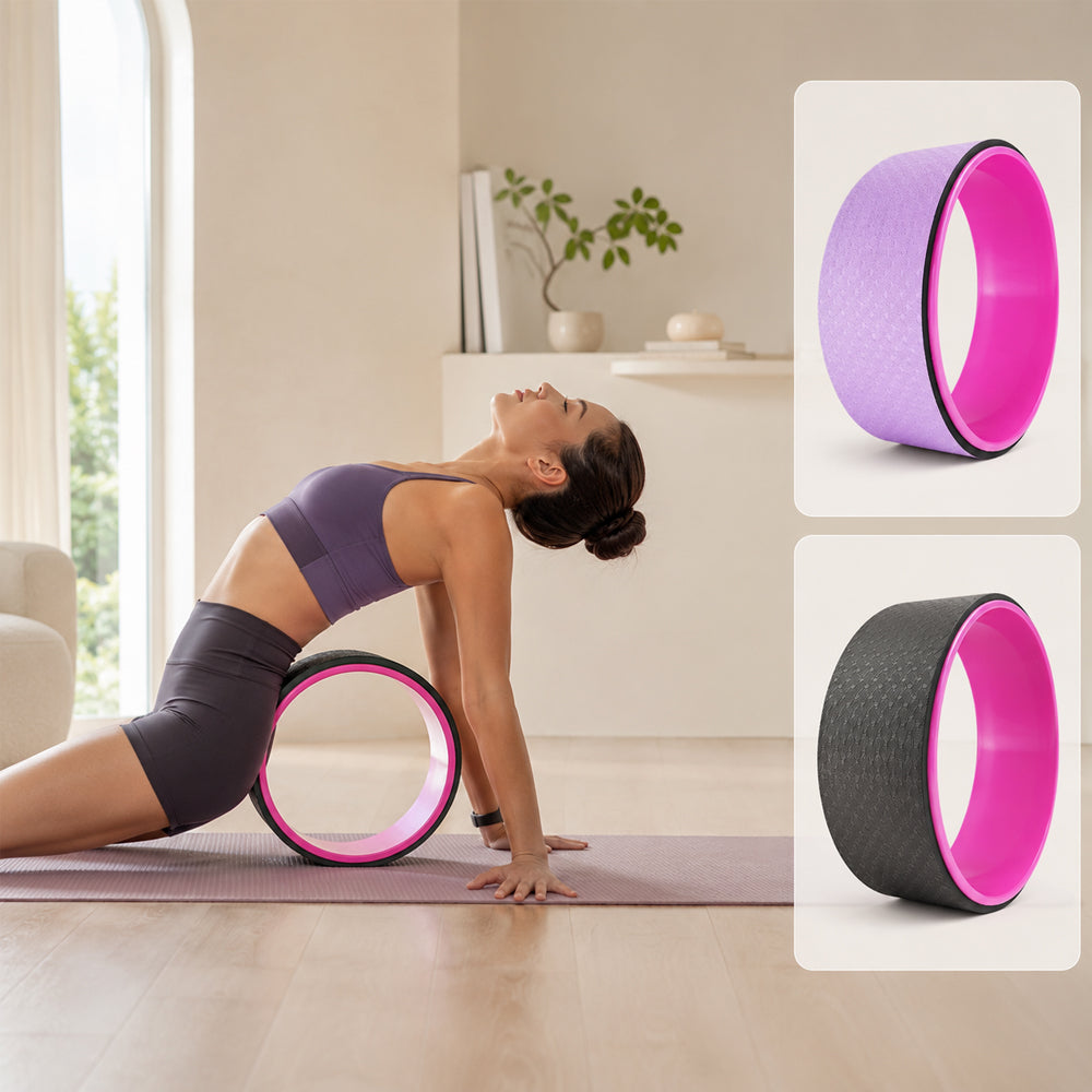 Yoga hjul/Yoga Wheel - lilla/pink eller sort/pink