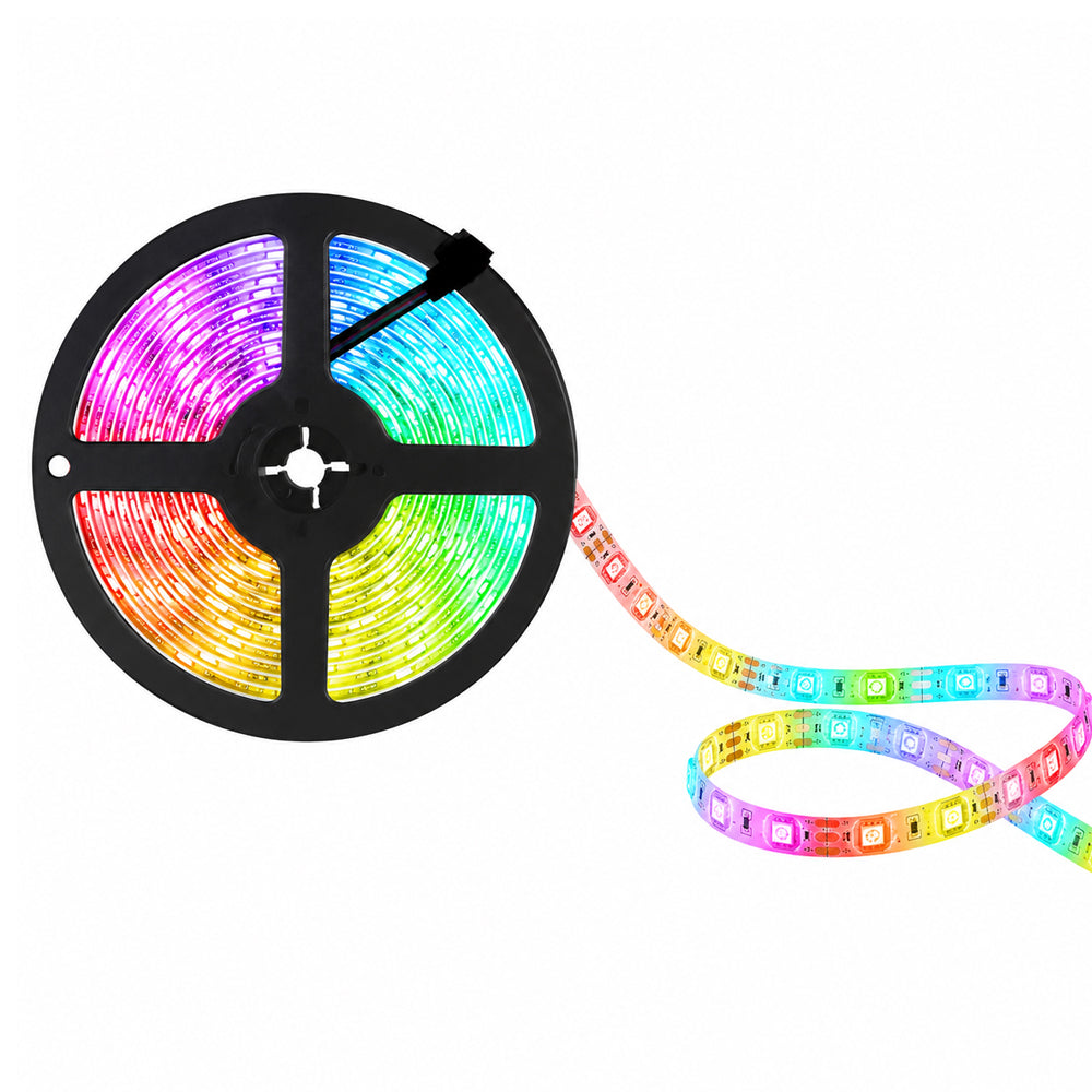 LED Strip lyskæde 10 meter m/Bluetooth, musiksensor og fjernbetjening