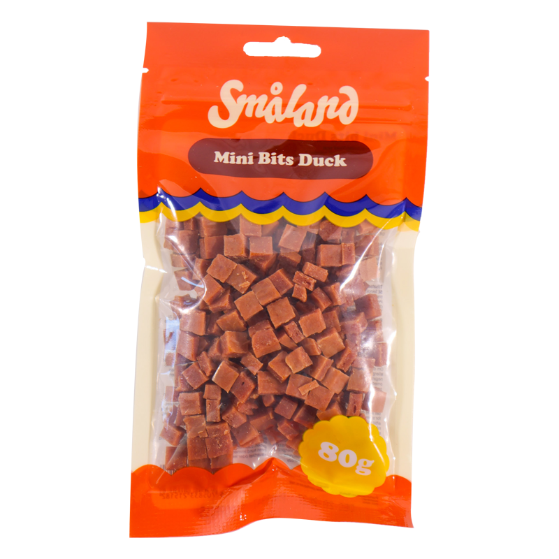 Småland Mini Bits Duck 80g (hundegodbidder af and)