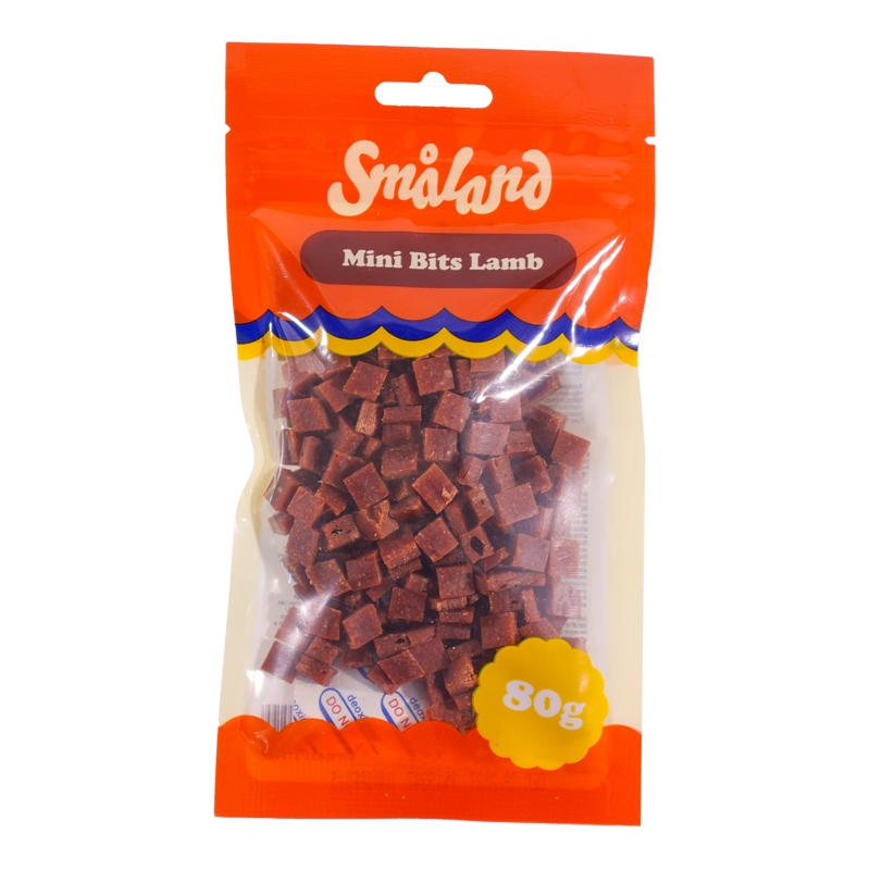 Småland Mini Bits Lamb 80g (hundegodbider af lam)