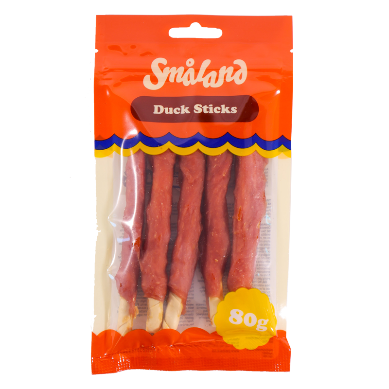 Småland Duck Sticks 80g (tyggeben til hunde)