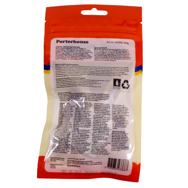 Småland Porterhouse 60g (godbidder til hunde)