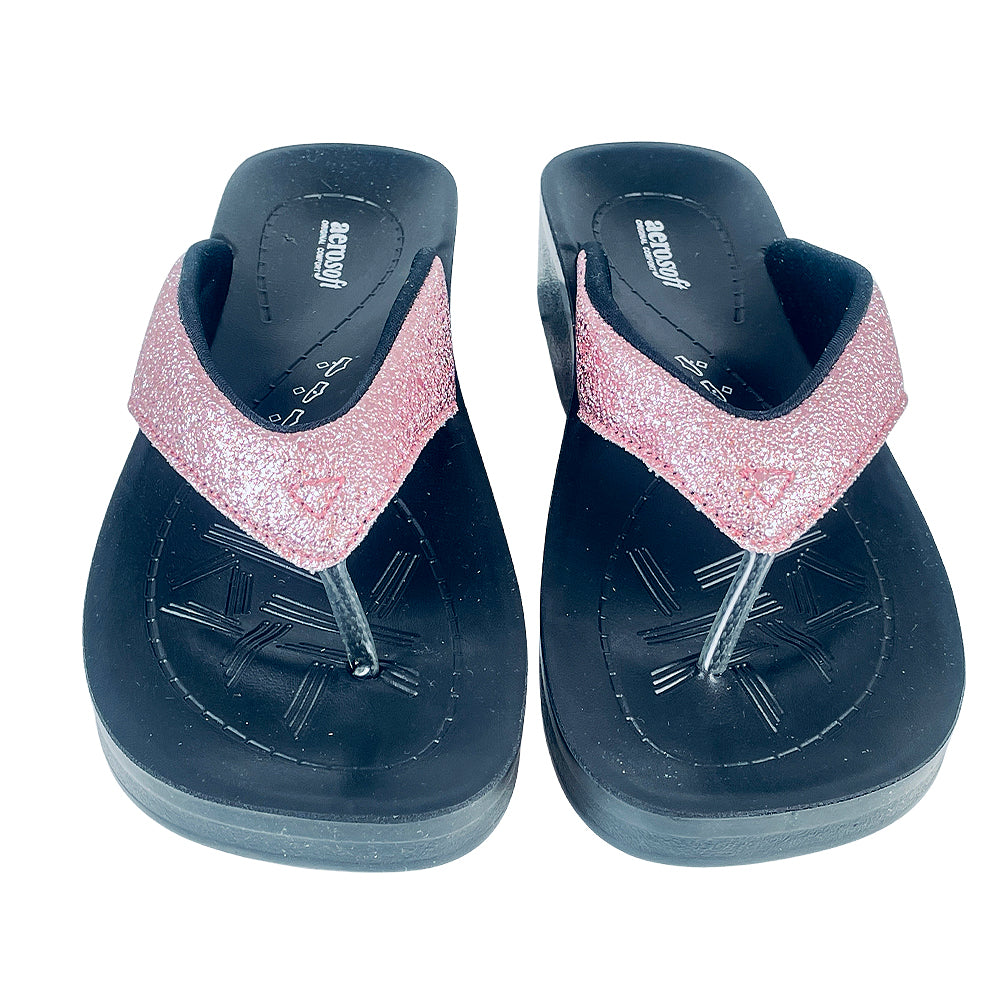 Sandaler Aerosoft - Model 3802 i sølv & pink