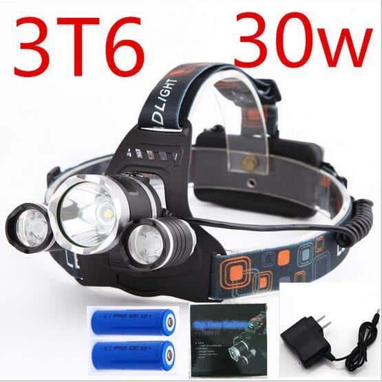 Pandelampe LED (Kraftig 5000 Lumen) Inkl. Genopladelige Batterier