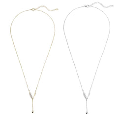 Halskæde, guld- eller sølvfarvet, små sten, justerbar