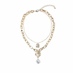 Halskæde, 2-i-1 m/forskellige vedhæng, justerbar