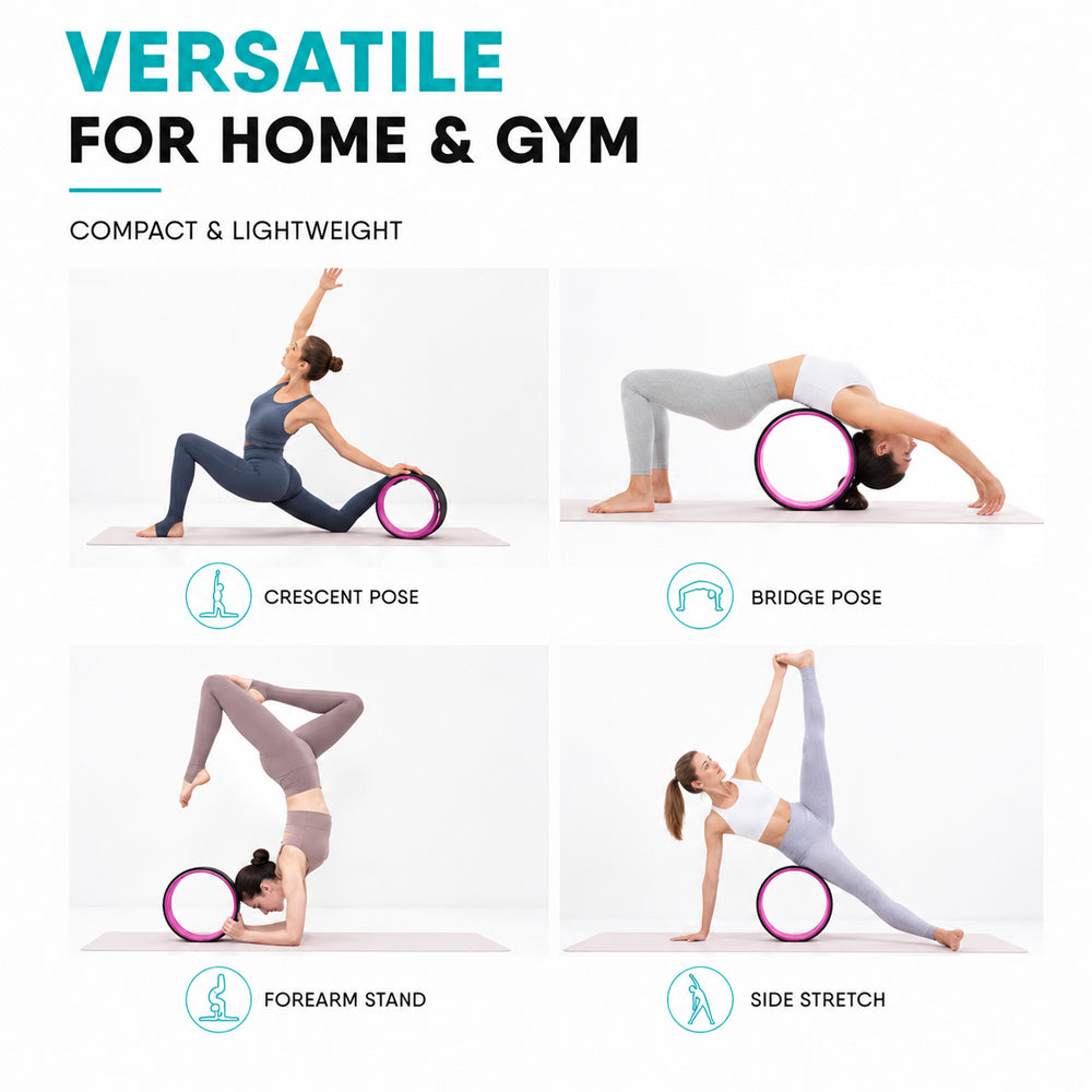 Yoga hjul/Yoga Wheel - lilla/pink eller sort/pink
