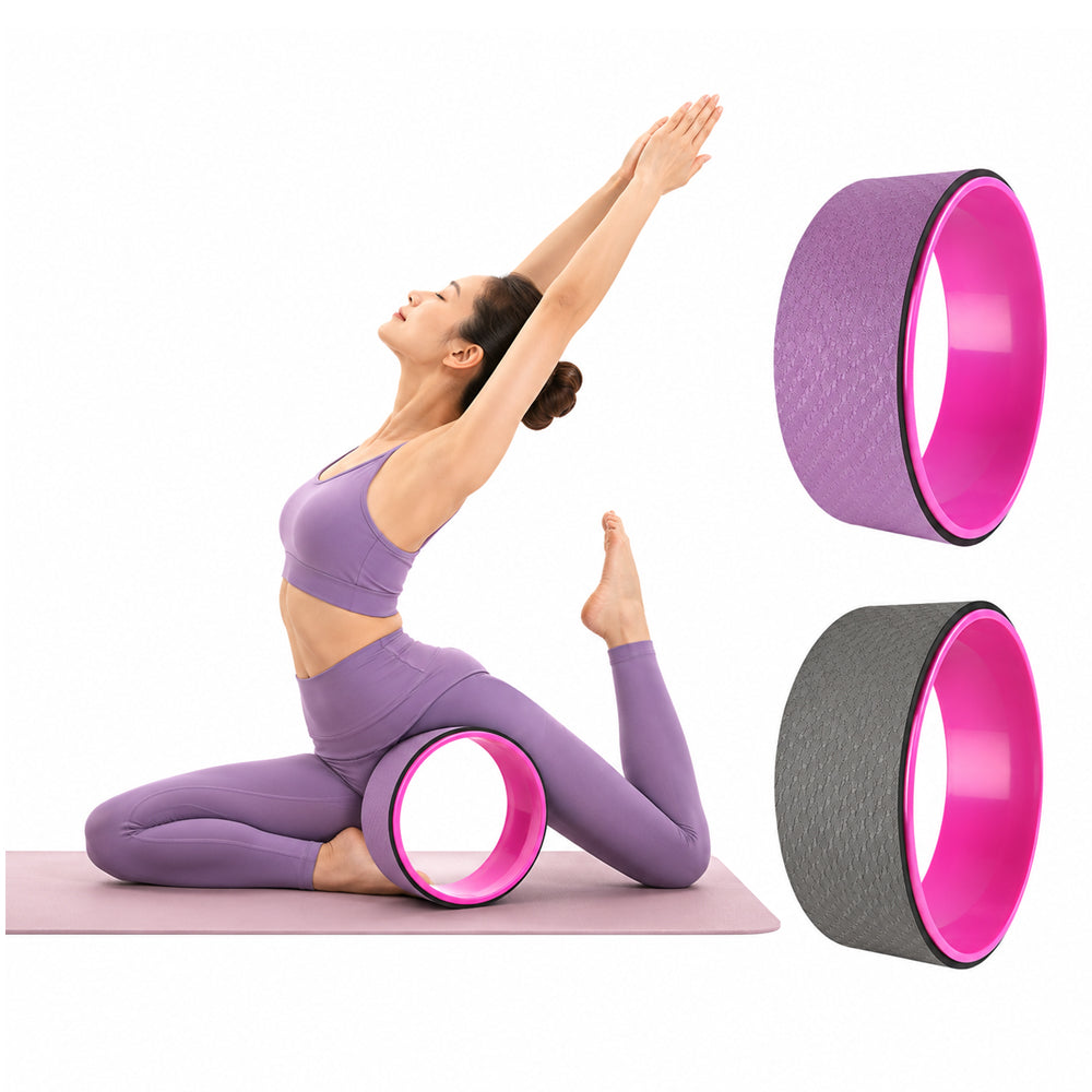 Yoga hjul/Yoga Wheel - lilla/pink eller sort/pink