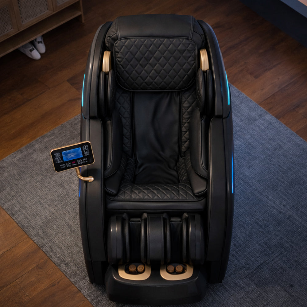 Massagestol 3D med kropsscanning, SL-skinne, lufttryksmassage, varme i ben/lænd & Zero Gravity