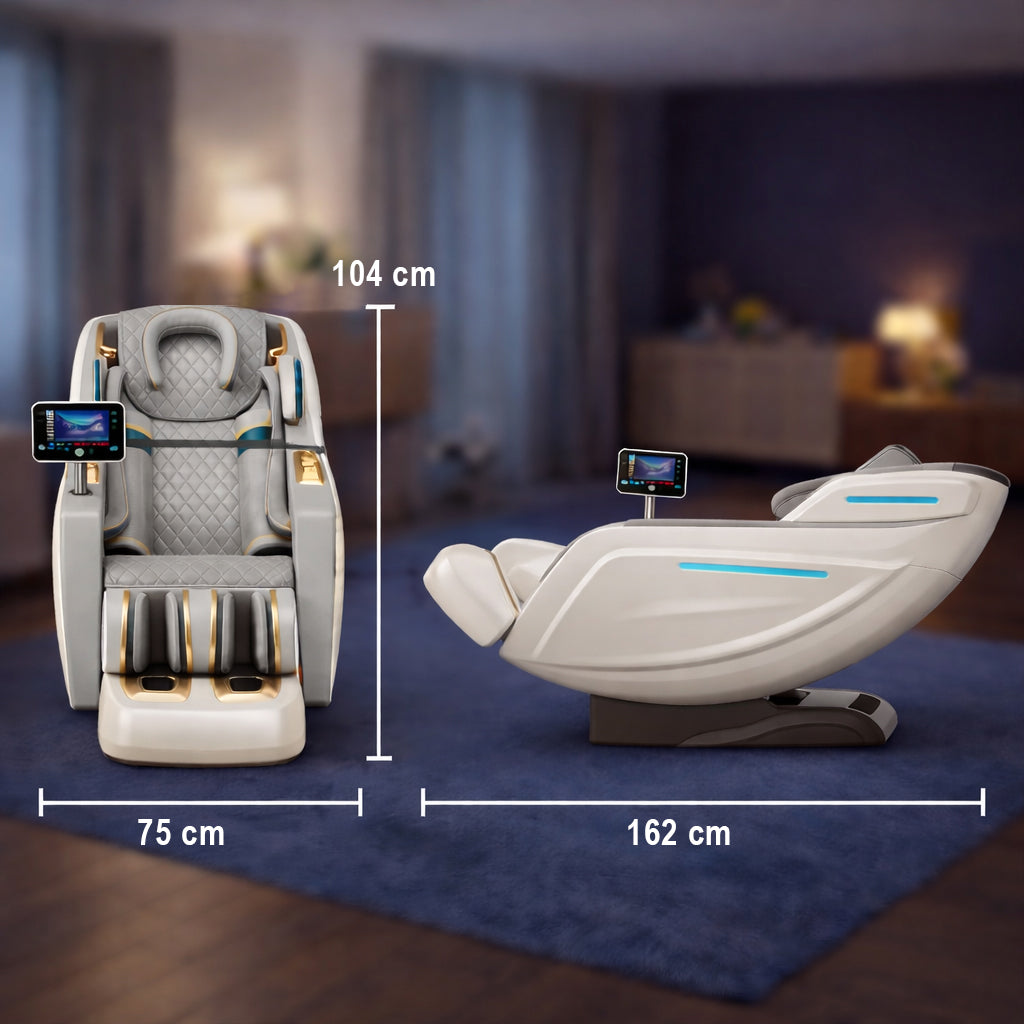 Massagestol 3D kropsscanning, SL-skin­ne, 32 airbags, varme i lænd/ben & Zero Gravity