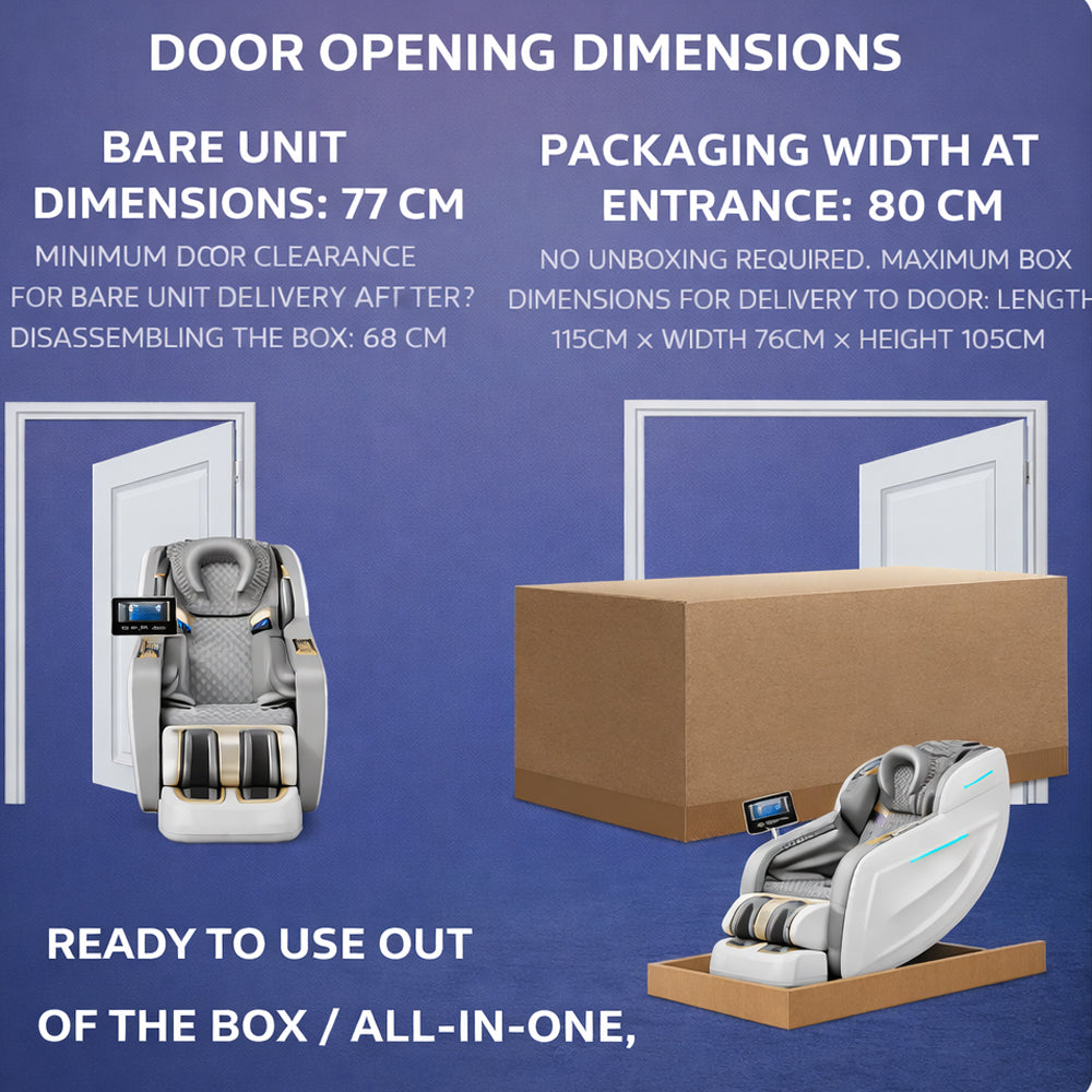 Massagestol 3D kropsscanning, SL-skin­ne, 32 airbags, varme i lænd/ben & Zero Gravity