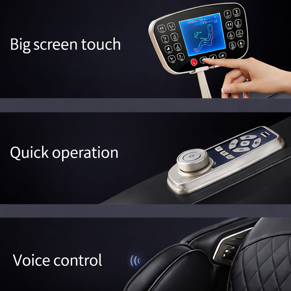 Luksus massagestol 2D med automatisk kropsscanning, Zero Gravity & varme i ben/lænd