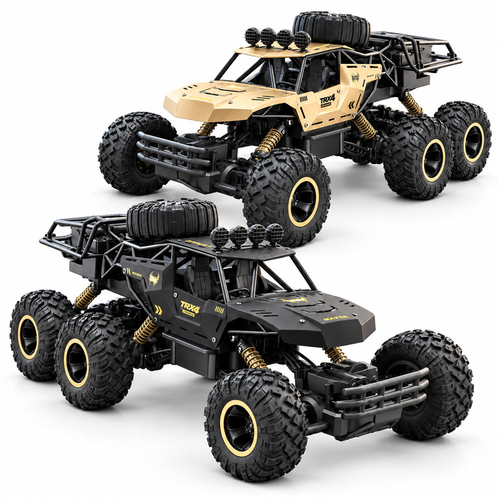Fjernstyret Offroadbil med 6 hjul  - Sort eller Guld
